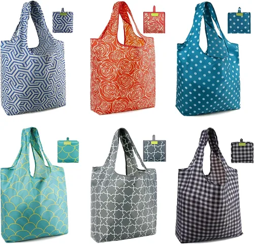 Vista 25 de Bolsas de la compra de animales reutilizables plegables bolsas de comestibles
