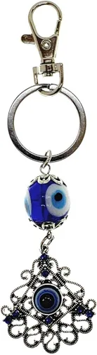 Vista 12 de LUCKBOOSTIUM Evil Eye Keychain & Protection, Evil Eye Car Hanging Ornament, Rear View Mirror Accessories, Home Decor Campanas en cadena Piscis