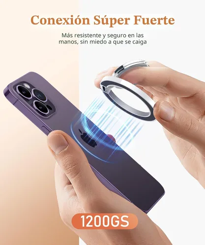 Vista 2 de GVIEWIN Soporte Magnético para Anillo de Teléfono, Compatible con MagSafe Agarre de Teléfono con Soporte Ajustable, Soporte Magnético de Anillo
