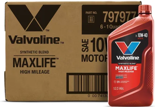 Vista 60 de Valvoline - Aceite de alto millaje 150 K con MaxLife Plus Technology, SAE 5W-20, 1 cuarto de galón