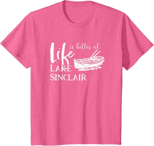 Vista 61 de Life is Better at Lake Sinclair Georgia Camiseta Negro