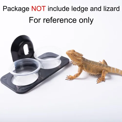 Vista 5 de SLSON Paquete de 100 tazas de comida y agua Gecko - Vasos de repisa para reptiles, gusanos, alimentador de gusanos de harina, para lagarto