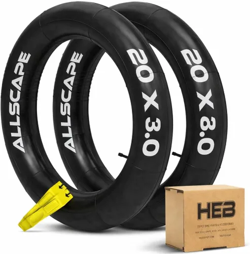 Vista 9 de HEB Fat Tire Tubes, Heavy Duty Bike Inner Tube, Schrader Valve, Ebike Tube