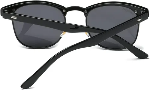 Vista 25 de AEVOGUE Gafas de sol polarizadas para mujeres y hombres semi marco retro gafas de sol AE0369
