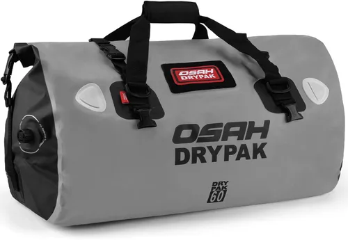 Vista 20 de OSAH DRYPAK Bolsa de lona impermeable – Bolsa seca para motocicleta con gran espacio de almacenamiento, bolsas de equipaje impermeables con bolsillo