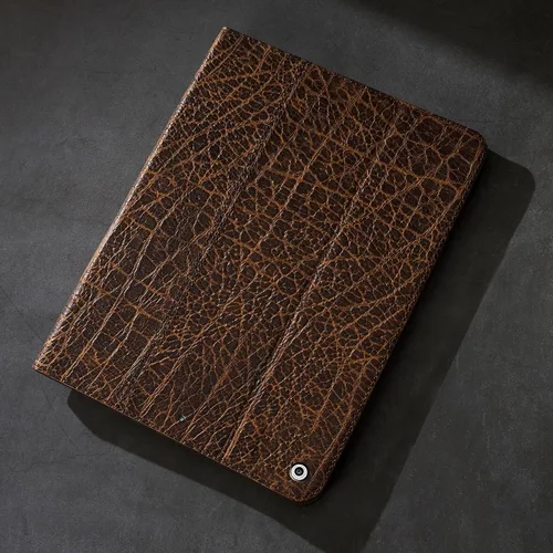 Vista 4 de Gexmil Funda para iPad de 9ª/8ª/7ª generación (2021/2020/2019), funda de cuero genuino de 10.2 pulgadas, funda de piel de vaca con función