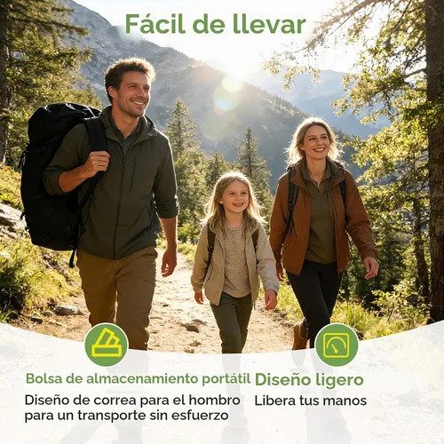 Vista 6 de Silla de campamento de gran tamaño para 3 personas con toldo totalmente acolchada para exteriores, plegable, apta para acampar al aire libre, césped