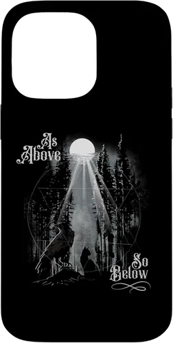Vista 21 de Funda para iPhone 16 para hombre como arriba tan abajo Wiccan Pagan Tree of Life Crow Cat Case