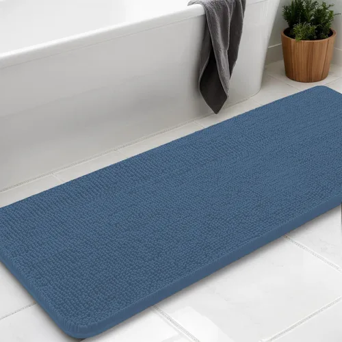 Vista 50 de Alfombras de baño en forma de U, alfombras de baño de felpilla súper absorbentes y respaldo antideslizante de PVC fuerte para inodoros, lavables a