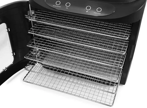 Vista 2 de Elite Gourmet EFD-313B deshidratador de alimentos programable, deshidratador de alimentos, controles de temperatura ajustables, aperitivos