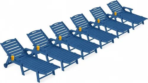 Vista 34 de Silla de salón al aire libre, silla de salón de patio de HDPE con Negro
