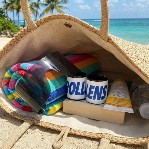 Vista 3 de Lentes de sol enrollables con 100% protección UV, desechables, envolventes (8 unidades) – Fabricado en los Estados Unidos