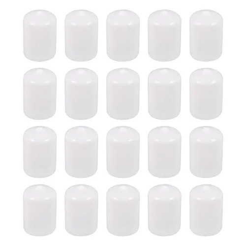 Vista 11 de DMiotech Paquete de 20 protectores de rosca de tornillo rojo de 1/2 pulgada de identificación, tapas de goma para pernos de tornillo, tubería