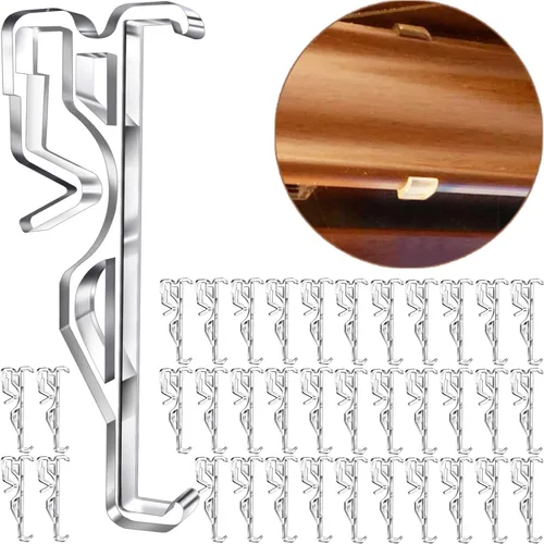 Vista 9 de Clips de cenefa de plástico transparente de 2.5 pulgadas, clips ocultos para persianas (6 piezas)