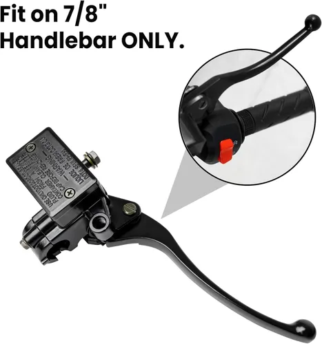 Vista 6 de Kit de cilindro maestro de freno de 7/8 pulgadas Manillar Palanca de freno delantera derecha compatible con Honda TRX TRX250 TRX300 350 400 450