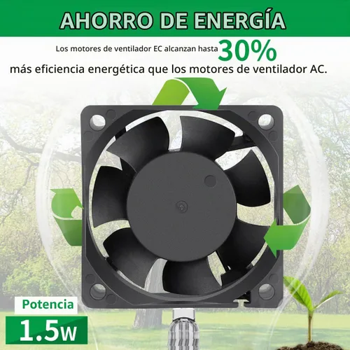 Vista 6 de EC Ventilador axial AC 110V 115V 120V 220V 240V Ventilador de computadora con enchufe de CA Ventilador de refrigeración sin escobillas