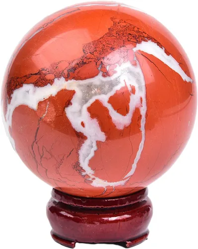 Vista 38 de JIC Gem Piedra Natural de Jaspe Africano Cristal de Curación Esfera Adivinación Bola de Piedra Preciosa, Feng Shui Reiki Aura Decoración