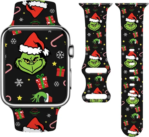 Vista 11 de Holiday Watchband Compatible with Apple Watch 38mm 40mm 41mm 42mm 44mm 45mm 49mm Women Men,Soft Silicone Cute Sport Strap for Apple Watch Ultra