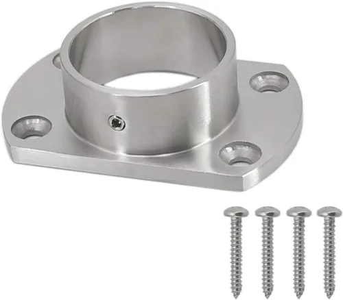 Vista 3 de Brida de base oblonga de acero inoxidable 316 para tubos de diámetro exterior de 1-5/8 pulgadas (1.654 in) – Accesorio de barandilla de pasamanos