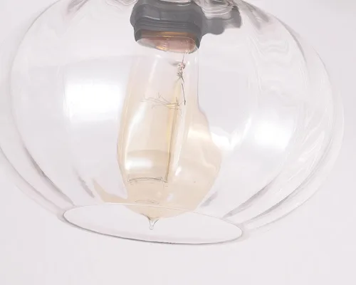 Vista 6 de Fivess Lighting Lámpara de Techo Empotrada Moderna de Vidrio, Accesorio de Iluminación con Pantalla de Vidrio Transparente, Montaje Semi-Empotrado