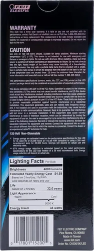 Vista 2 de Luz led Feit 73995 de repuesto, de 300 W y 5000 K, de intensidad no regulable, para patio