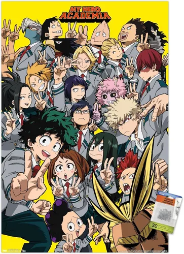 Vista 7 de My Hero Academia - Póster de pared para selfie con pasadores