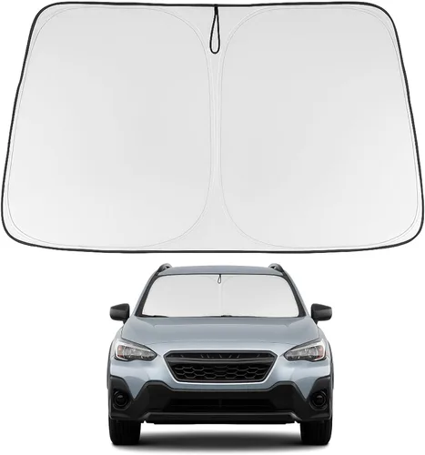 Vista 294 de Proadsy Parasol para parabrisas Rivian R1S 2022-2025 2026 de 4 capas plegable, protector de parasol frontal que bloquea los rayos UV, mantiene