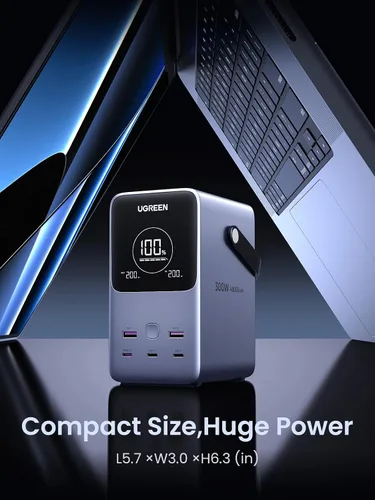 Vista 6 de UGREEN 300W 48000mAh Estación de energía portátil para acampar