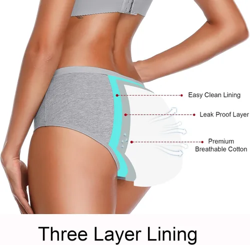 Vista 6 de OLIKEME Ropa interior de algodón para mujer, ropa interior suave para mujer, bragas cómodas y transpirables para mujer