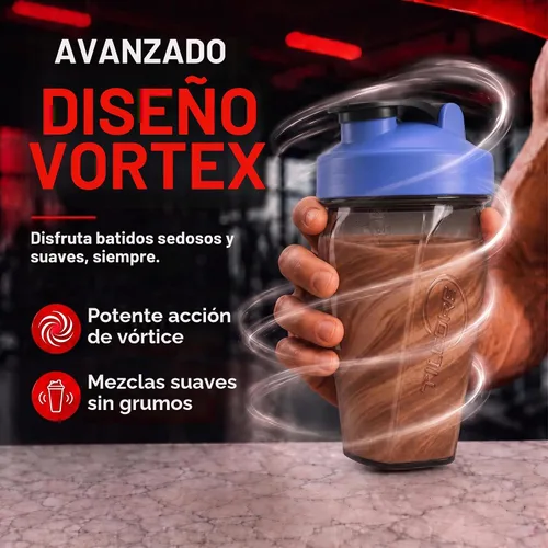 Vista 2 de Vortex - Botella mezcladora de proteínas de 24 onzas / 23.7 fl oz, taza agitadora prémium sin BPA para batidos y batidos de proteínas, a prueba