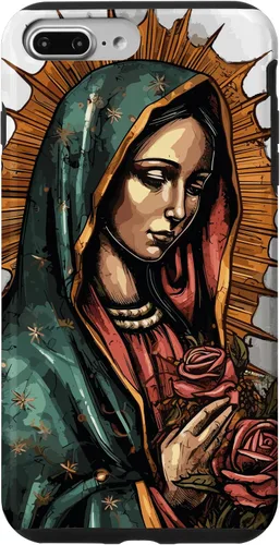 Vista 12 de Funda para iPhone 12 Pro Max Virgen De Guadalupe Católica Virgen De Guadalupe