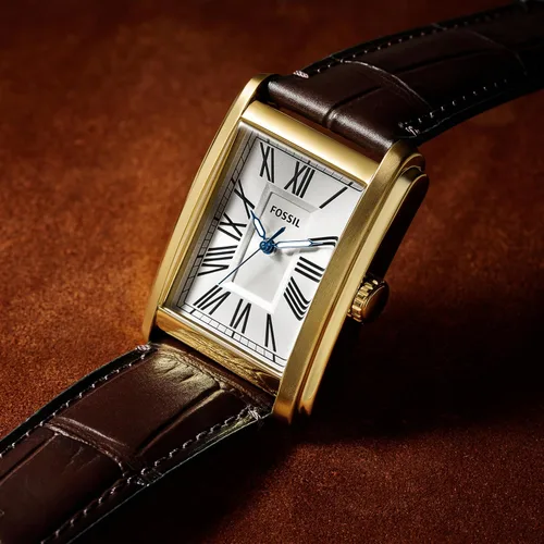 Vista 5 de Fossil Reloj de tres manecillas de acero inoxidable de cuarzo Carraway para hombre