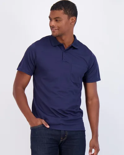 Vista 2 de Paquete de 3 Polo de manga corta para hombre, ajuste clásico, de secado rápido, cuello con bolsillo