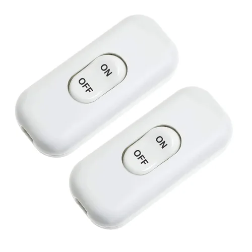 Vista 8 de Interruptor de Cable en Línea, PLUSPOE Interruptor de Lámpara de Control DPST de Encendido-Apagado para Lámpara de Mesa de Dormitorio Luces LED