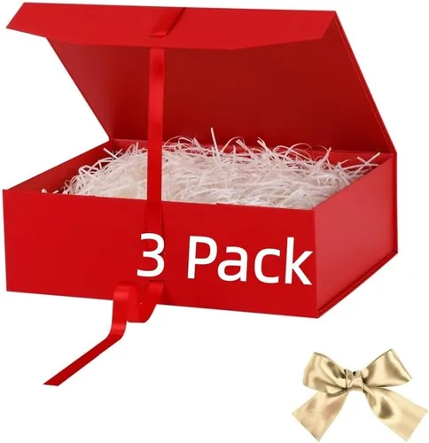 Vista 15 de GoooodGift Caja de regalo grande azul, 1 paquete de 13.5 x 11 x 5.3 pulgadas, caja de regalo de lujo para regalos con tapa de cierre magnético