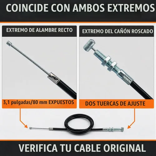 Vista 6 de Cable de acelerador universal de 75 pulgadas para Go Kart