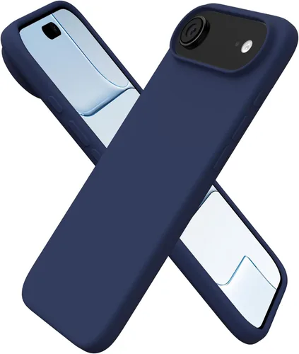 Vista 21 de ORNARTO Funda para iPhone Air de 6.5 pulgadas, silicona líquida delgada de 3 capas de goma de gel suave a prueba de golpes con forro de microfibra