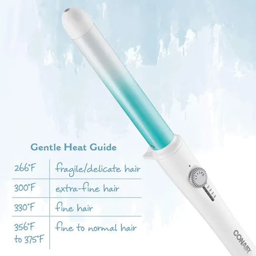 Vista 4 de Conair OhSoKind - Varita rizadora para cabello fino de 1 pulgada, varita recta que produce ondas impecables