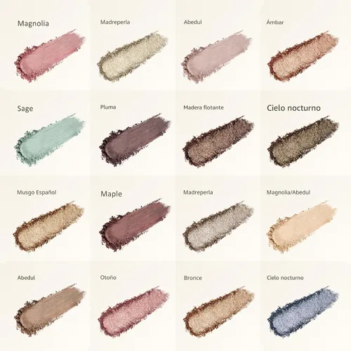 Vista 2 de UCANBE - Paleta de sombra de ojos horneada de 16 colores con 15 pinceles de maquillaje, sombra de ojos de mezcla mate y brillante para mujeres