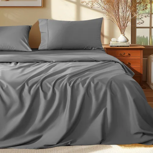 Vista 10 de Shilucheng Juego de Sábanas 100% de Algodón Egipcio - 1000 Hilos, Sábanas de Algodón de Lujo, Ropa de Cama y Fundas de Almohada Transpirables