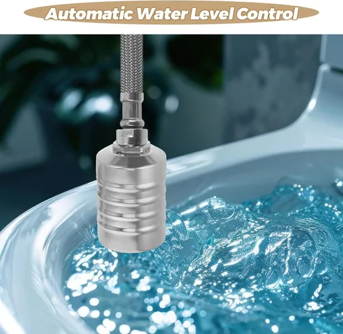 Vista 8 de Válvula de control de nivel de agua automática de acero inoxidable Nivelador de piscina Llenador automático Válvula de flotador sin electricidad
