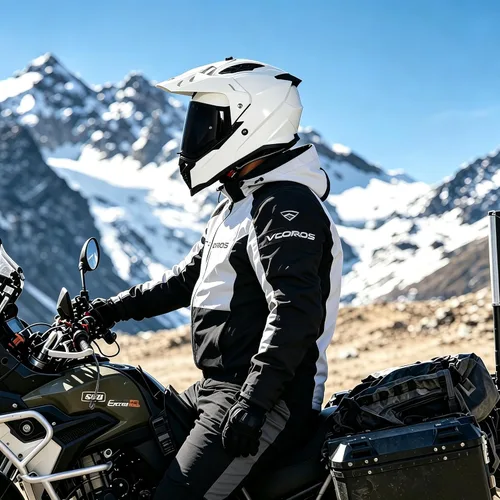 Vista 4 de VCOROS Adventure - Casco de motocicleta todoterreno VS-908 para ATV, bicicleta de tierra y motocross, de cara completa para adultos, aprobado por DOT