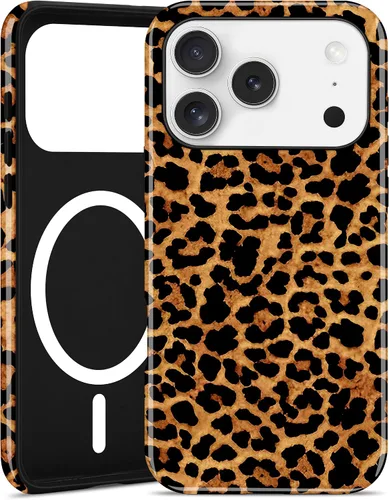 Vista 60 de Jusy Compatible con MagSafe Brown Tortoise Shell Print Phone Case para iPhone 7/8/SE, funda protectora magnética de lujo de TPU suave