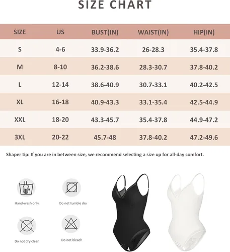 Vista 5 de FeelinGirl Body para mujer con cuello en V profundo, sin costuras, sin mangas, moldeador de cuerpo, control de abdomen