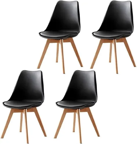 Vista 16 de Sillas de comedor modernas, silla lateral tapizada para el hogar, silla auxiliar para sala de conferencias, silla de comedor, silla de comedor sin