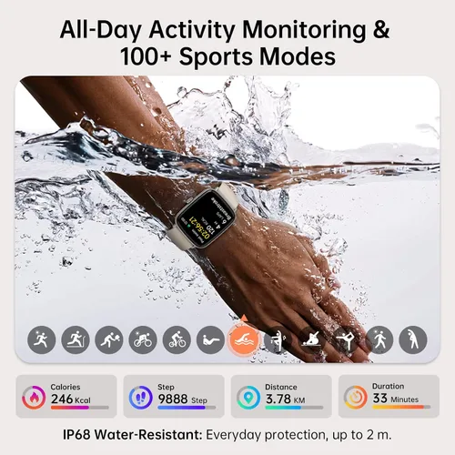 Vista 5 de Gydom Reloj inteligente para mujer, responder/hacer llamadas, pantalla HD