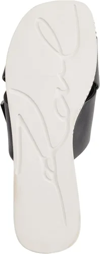 Vista 2 de KARL LAGERFELD Sandalias planas Janie Slide Criss Cross para mujer