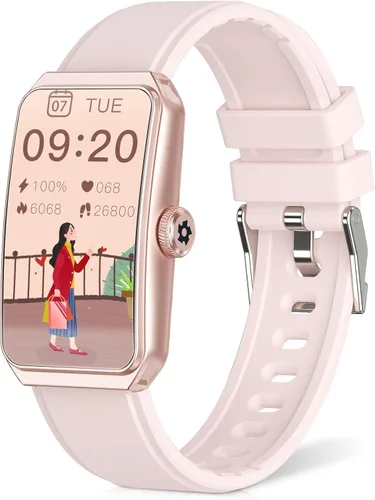 Vista 12 de Rastreador de actividad física con frecuencia cardíaca 24/7, oxígeno en sangre, rastreador de sueño, reloj de fitness impermeable, rastreador