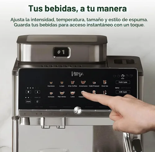 Vista 6 de Ninja AutoBarista Pro Espresso totalmente automático, 13 opciones