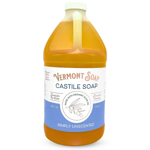 Vista 10 de Vermont Castile Jabón Lavanda, jabón líquido suave para pieles sensibles y gel de baño natural, champú orgánico para cabello graso, aloe castilla